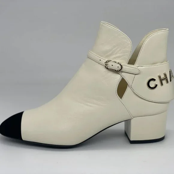 Chanel flat booties discount